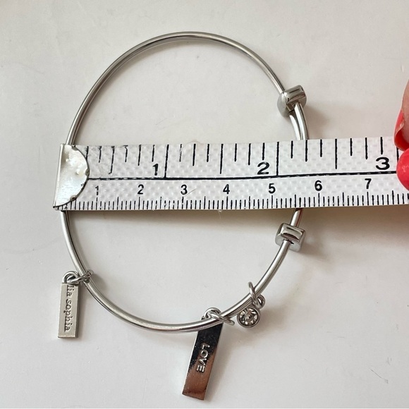 Lia Sophia Silver Tone Charm Bangle - Picture 4 of 7